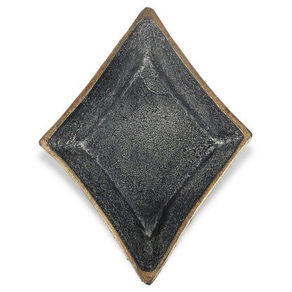 5" Black Cast Iron Diamond Square Bowl HomeRoots