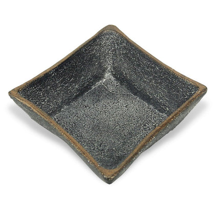5" Black Cast Iron Diamond Square Bowl HomeRoots