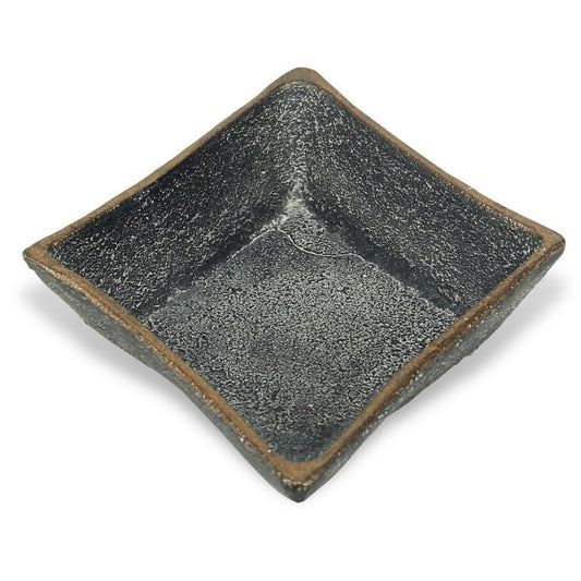 5" Black Cast Iron Diamond Square Bowl HomeRoots