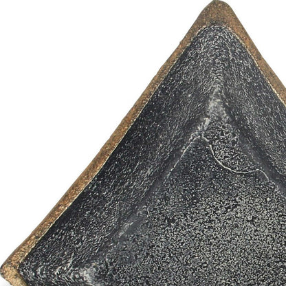 5" Black Cast Iron Diamond Square Bowl HomeRoots