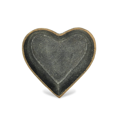 6" Black Heart Metal Heart Handmade Vanity Tray HomeRoots