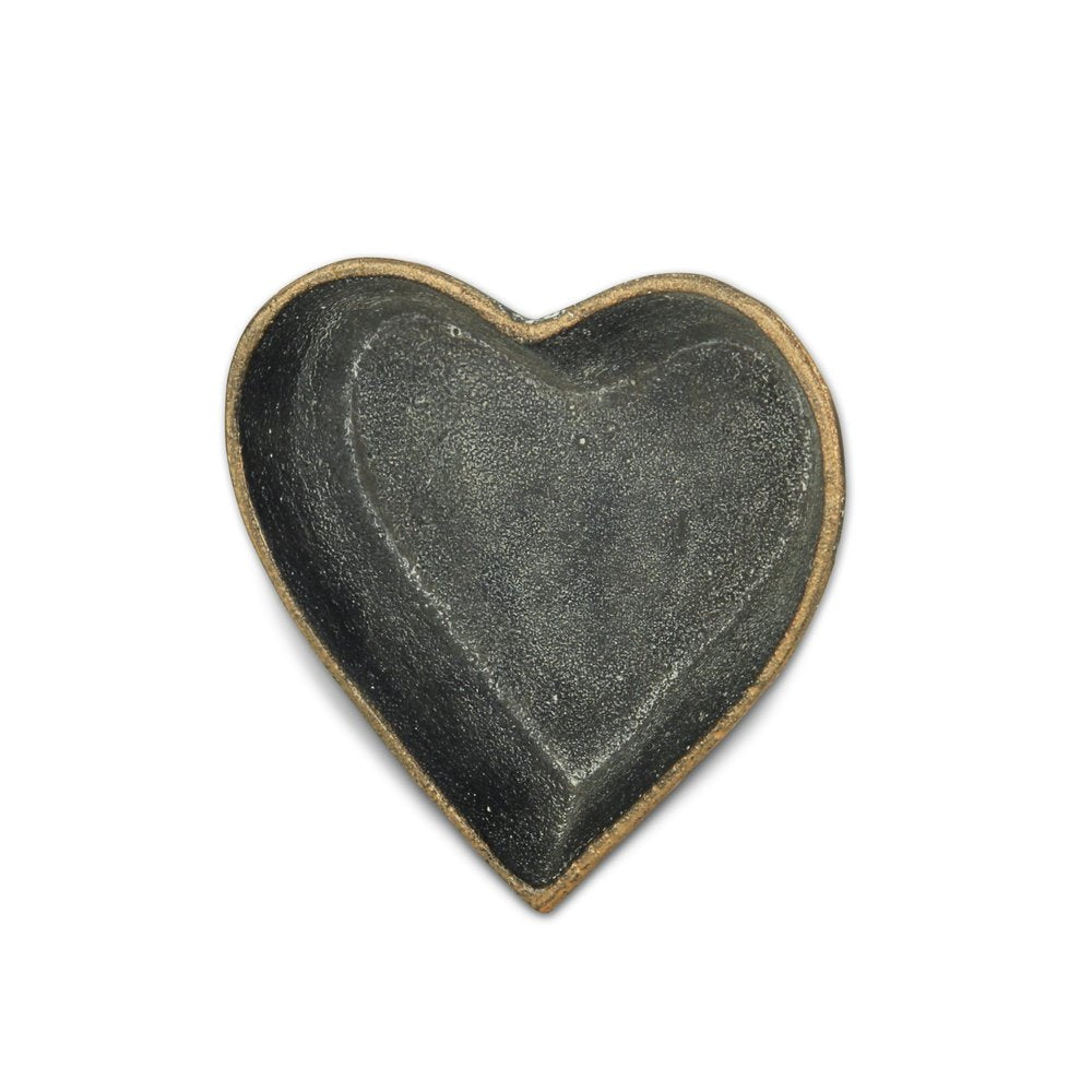 6" Black Heart Metal Heart Handmade Vanity Tray HomeRoots