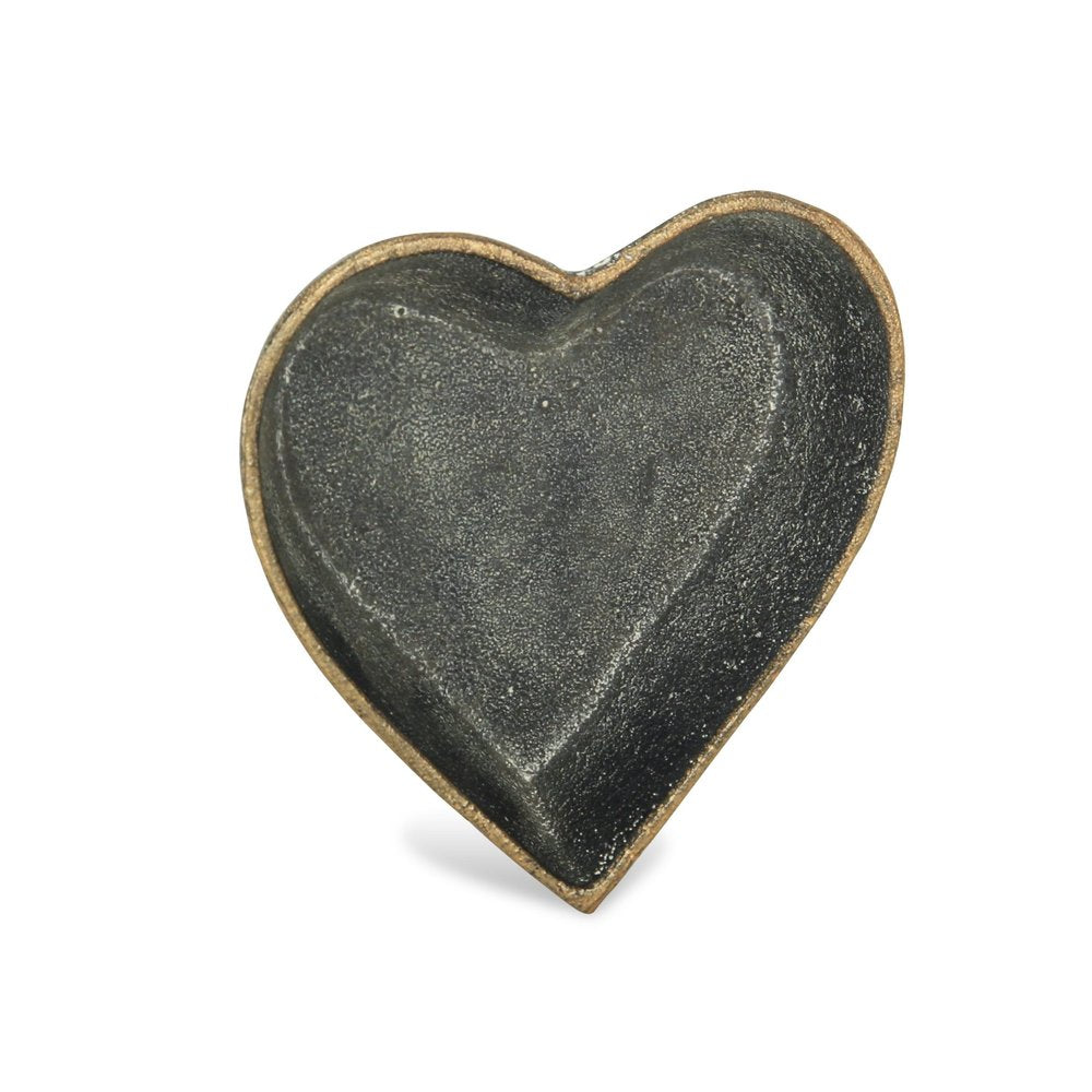 6" Black Heart Metal Heart Handmade Vanity Tray HomeRoots