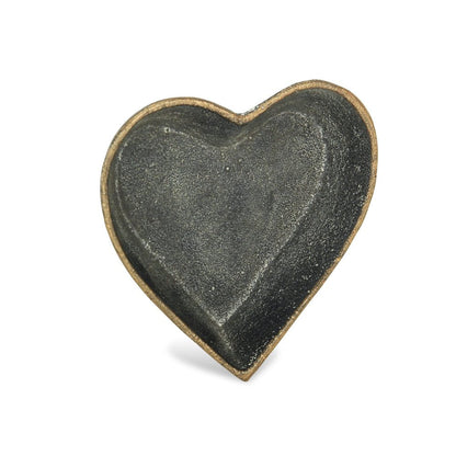 6" Black Heart Metal Heart Handmade Vanity Tray HomeRoots