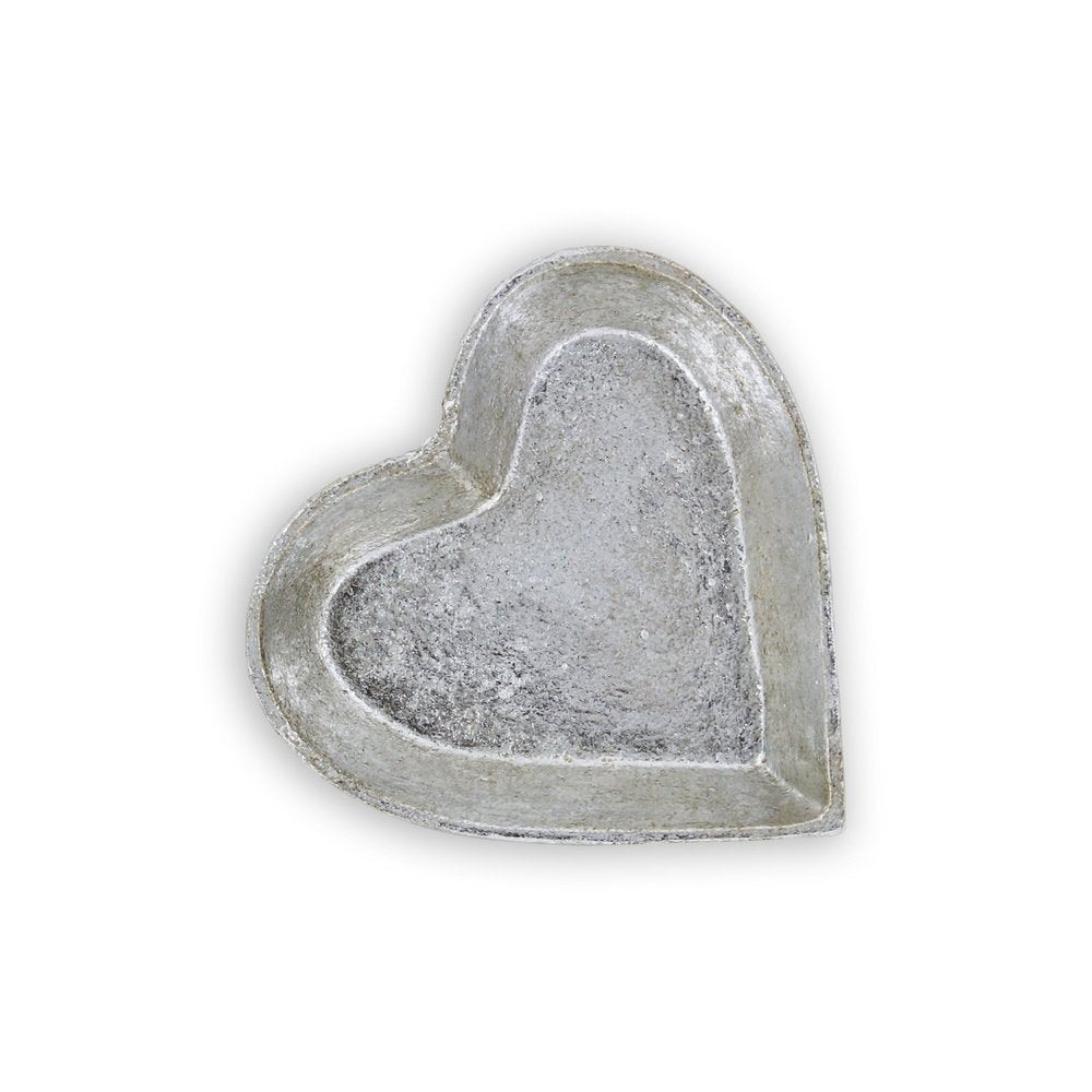 7" Silver Heart Cast Iron Handmade Vanity Tray — view 10