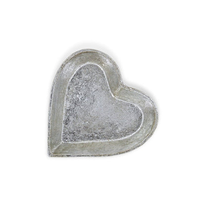 7" Silver Heart Cast Iron Handmade Vanity Tray HomeRoots