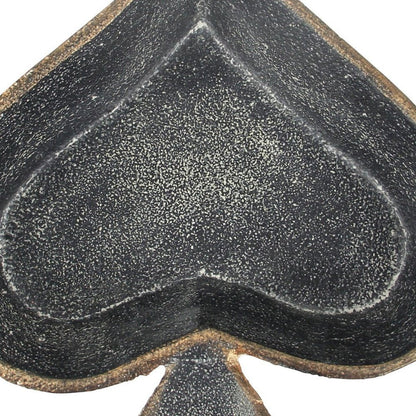6" Black Ace Of Spades Cast Iron Handmade Vanity Tray HomeRoots