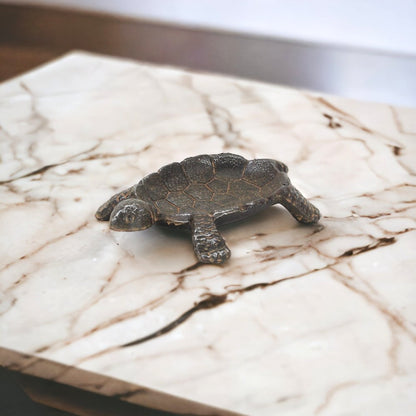 7" Black Turtle Cast Iron Vanity Tray HomeRoots