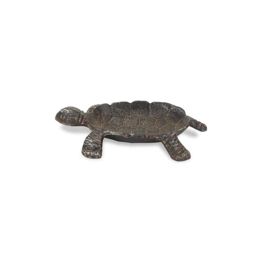 7" Black Turtle Cast Iron Vanity Tray HomeRoots
