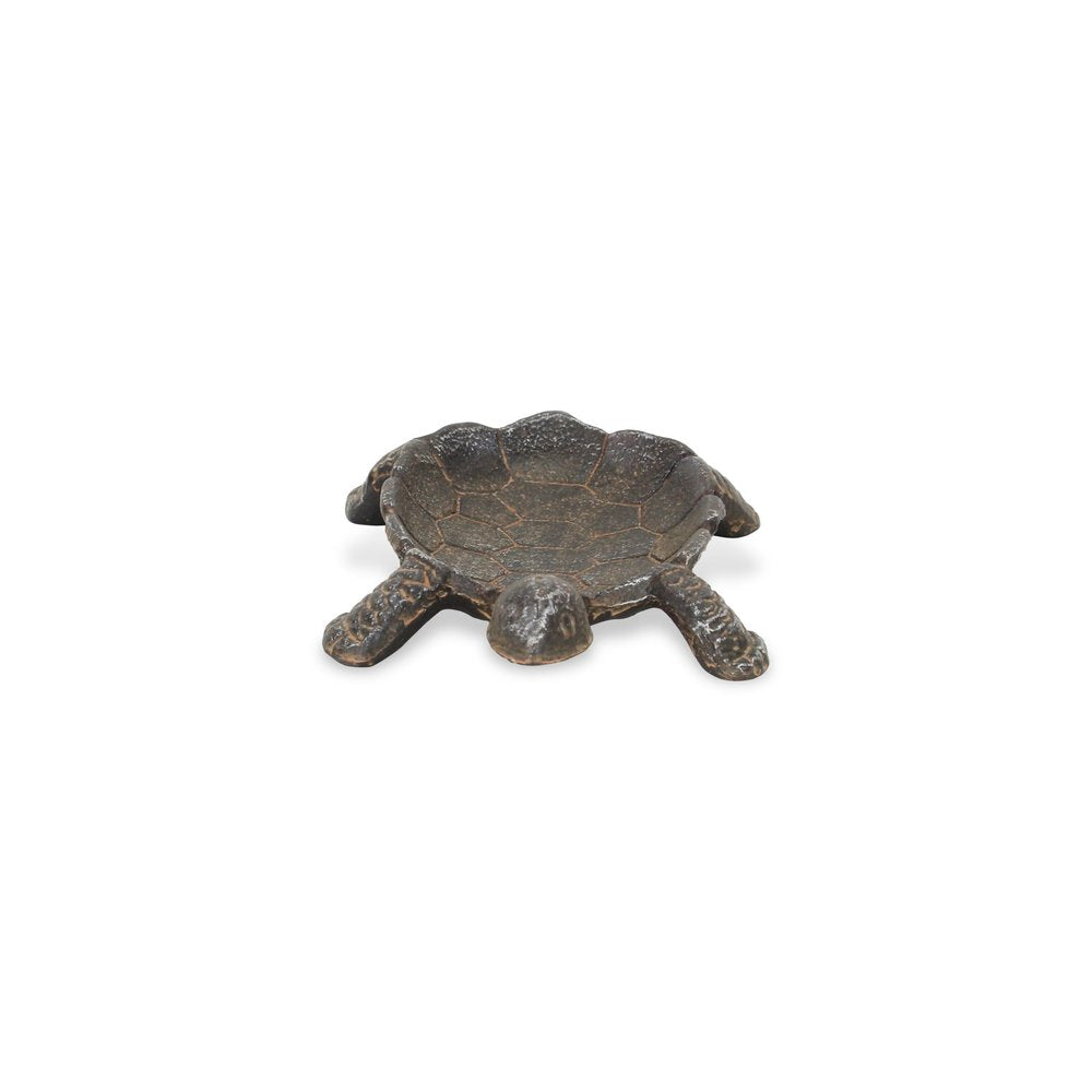 7" Black Turtle Cast Iron Vanity Tray HomeRoots