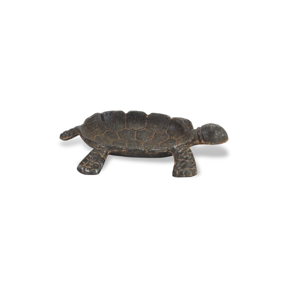 7" Black Turtle Cast Iron Vanity Tray HomeRoots