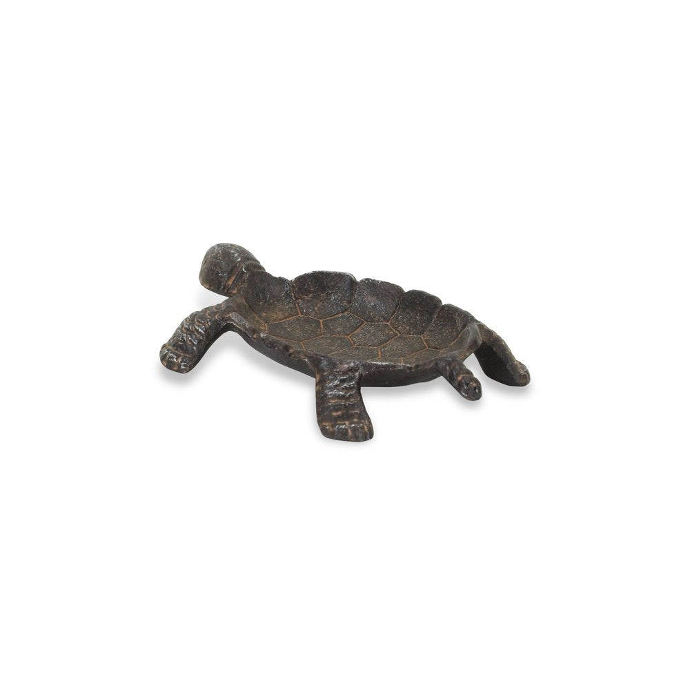 7" Black Turtle Cast Iron Vanity Tray HomeRoots