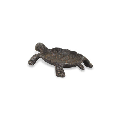 7" Black Turtle Cast Iron Vanity Tray HomeRoots