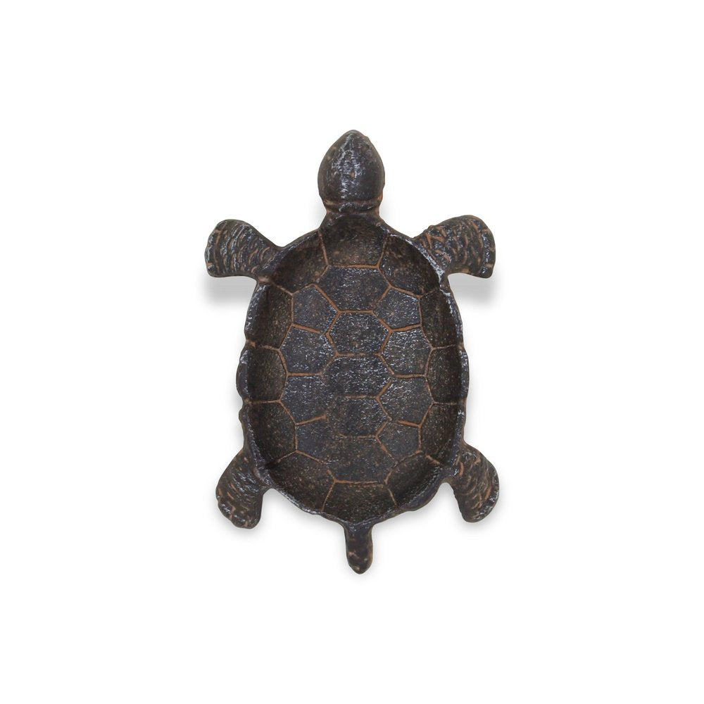 7" Black Turtle Cast Iron Vanity Tray HomeRoots