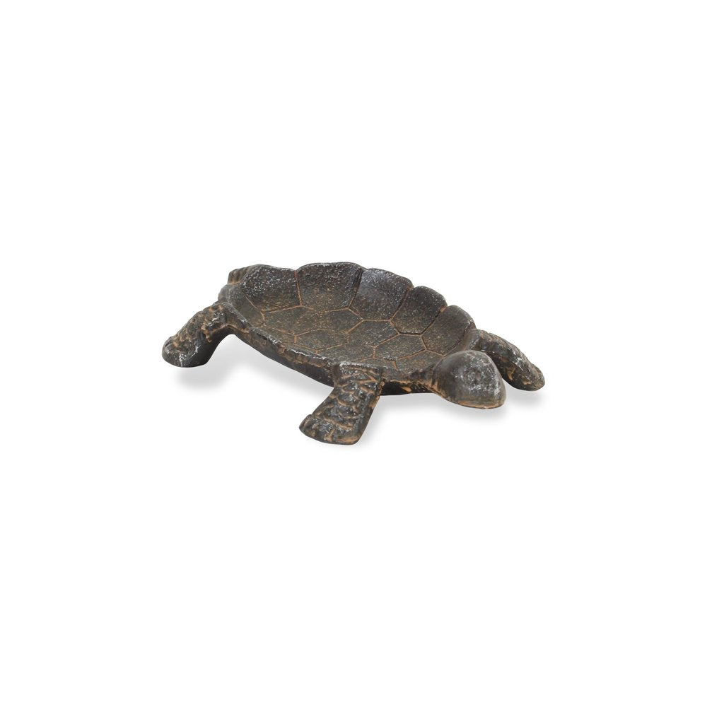 7" Black Turtle Cast Iron Vanity Tray HomeRoots