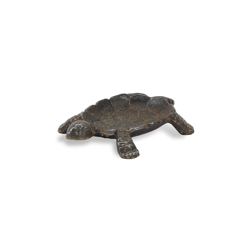 7" Black Turtle Cast Iron Vanity Tray HomeRoots