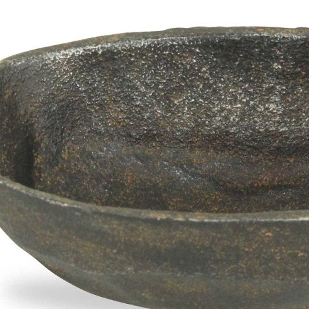 2" Bronze Iron Tabletop Dish Candle Holder HomeRoots