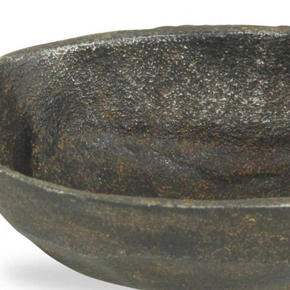 2" Bronze Iron Tabletop Dish Candle Holder HomeRoots