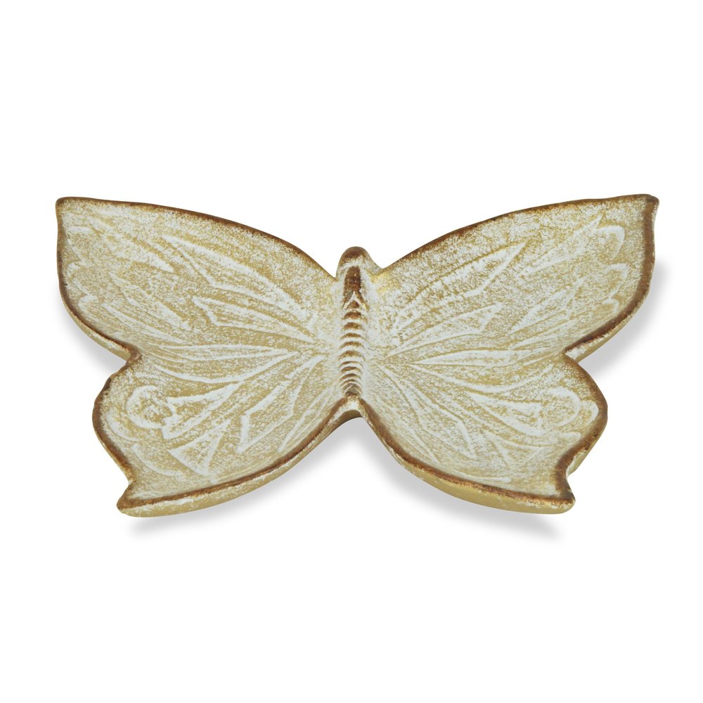 9" Gold Novelty Metal Handmade Tray HomeRoots