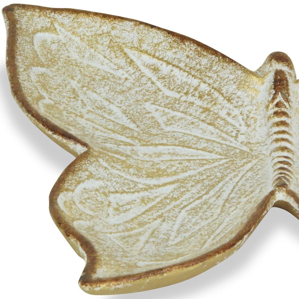 9" Gold Novelty Metal Handmade Tray HomeRoots