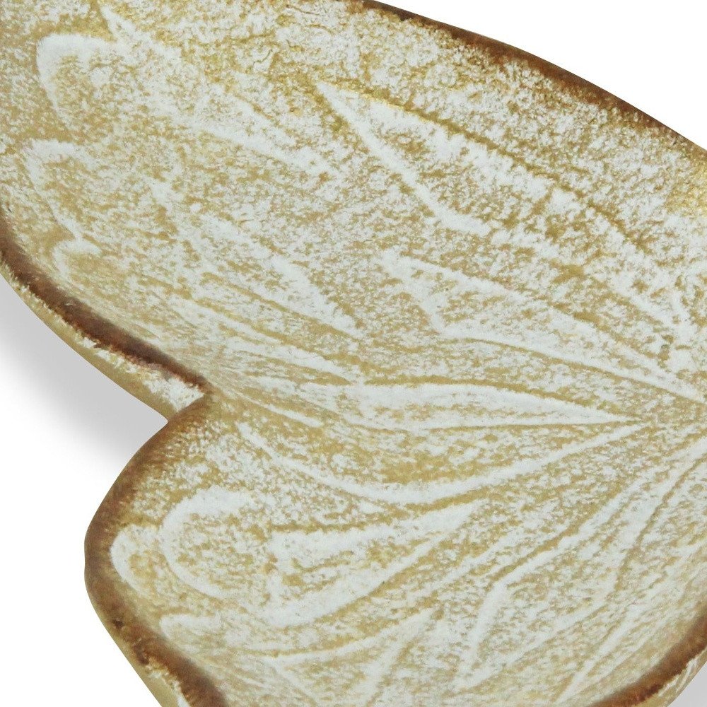 9" Gold Novelty Metal Handmade Tray HomeRoots