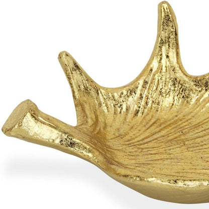 10" Gold Antler Cast Iron Vanity Tray HomeRoots
