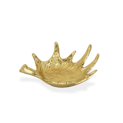 10" Gold Antler Cast Iron Vanity Tray HomeRoots