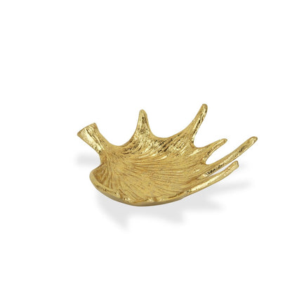 10" Gold Antler Cast Iron Vanity Tray HomeRoots