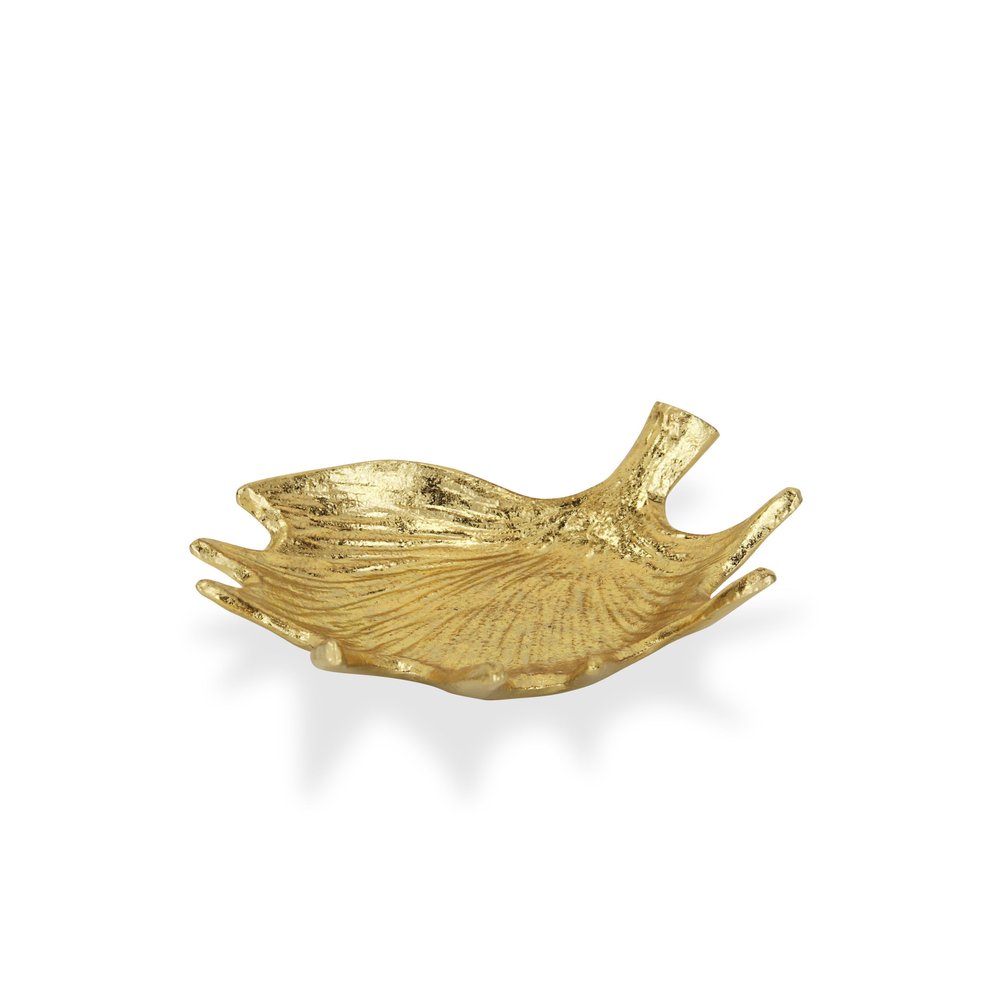 10" Gold Antler Cast Iron Vanity Tray HomeRoots
