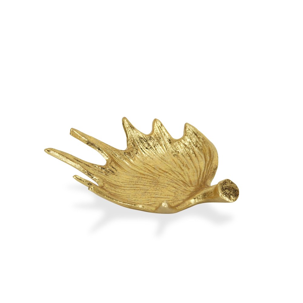 10" Gold Antler Cast Iron Vanity Tray HomeRoots