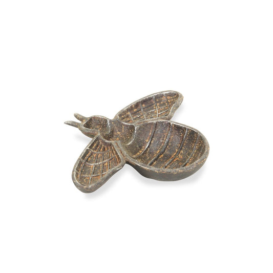 8" Gray Bumble Bee Metal Handmade Tray HomeRoots