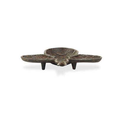 8" Gray Bumble Bee Metal Handmade Tray HomeRoots