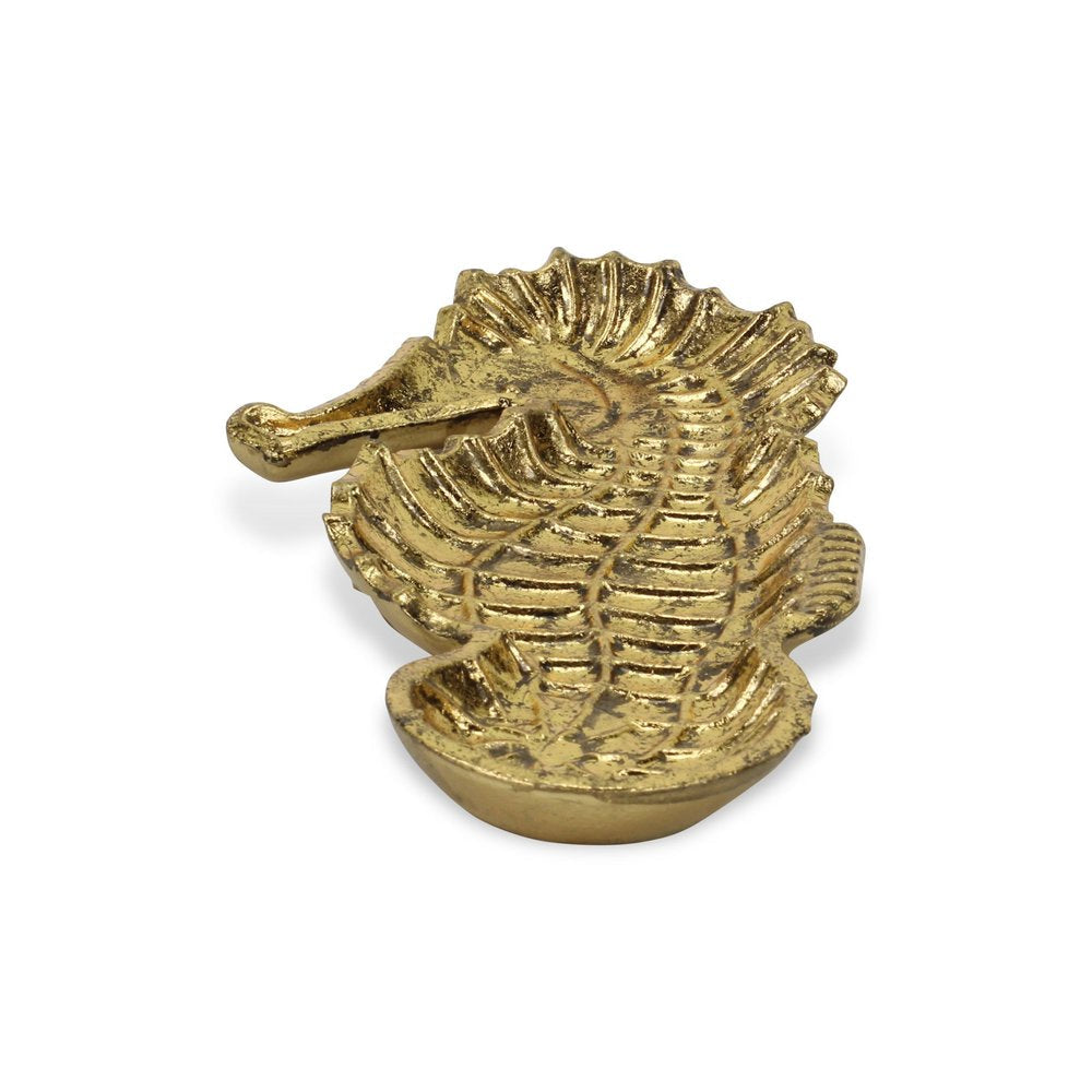10" Gold Sea Horse Cast Iron Vanity Tray — view 4