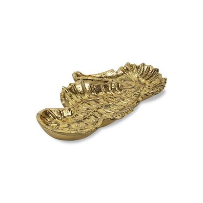 10" Gold Sea Horse Cast Iron Vanity Tray HomeRoots