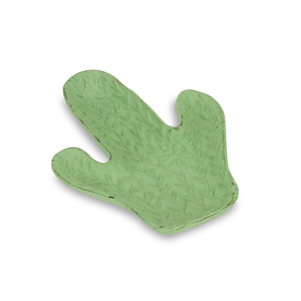 6" Green Cactus Cast Iron Vanity Tray HomeRoots