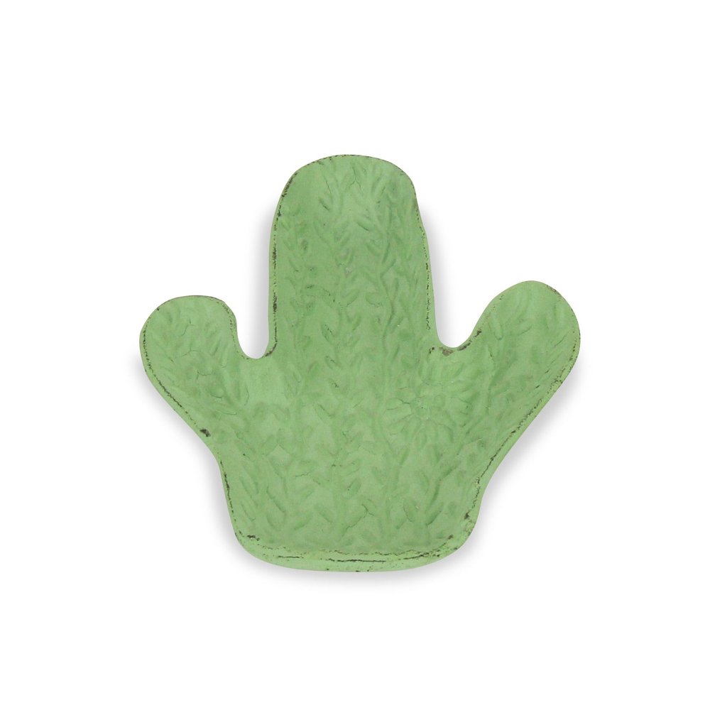 6" Green Cactus Cast Iron Vanity Tray HomeRoots