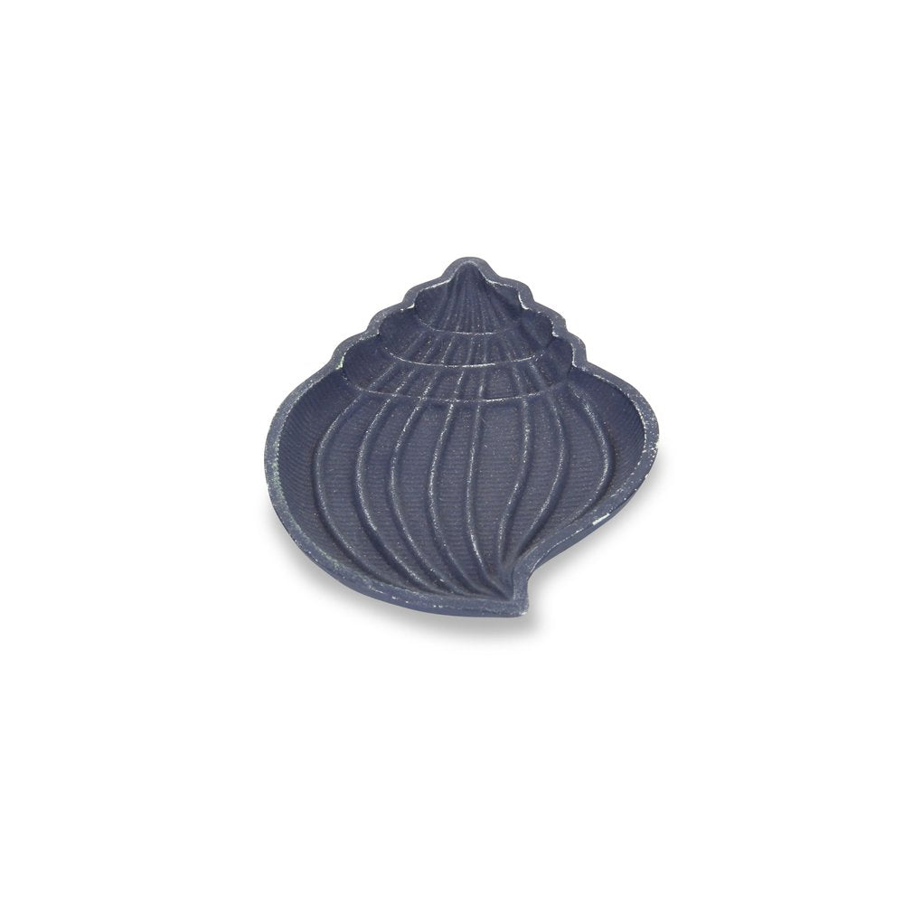 6" Blue Conch Shell Cast Iron Vanity Tray HomeRoots