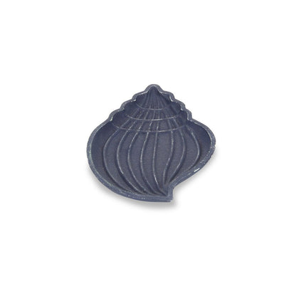 6" Blue Conch Shell Cast Iron Vanity Tray HomeRoots