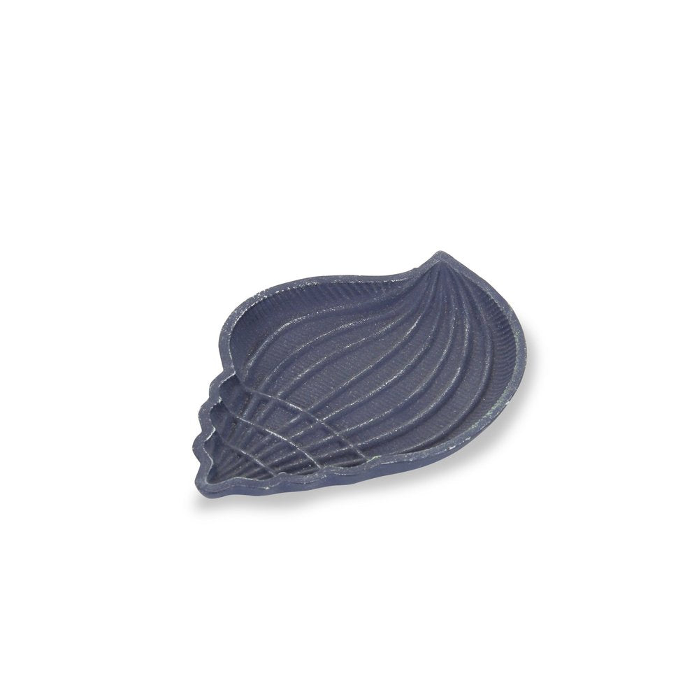 6" Blue Conch Shell Cast Iron Vanity Tray HomeRoots