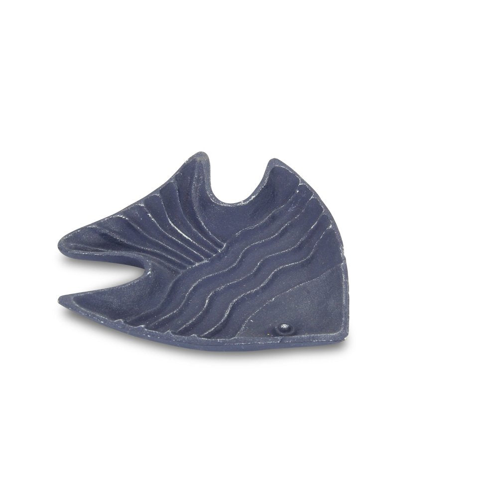 8" Blue Angel Fish Cast Iron Vanity Tray Tray — view 2