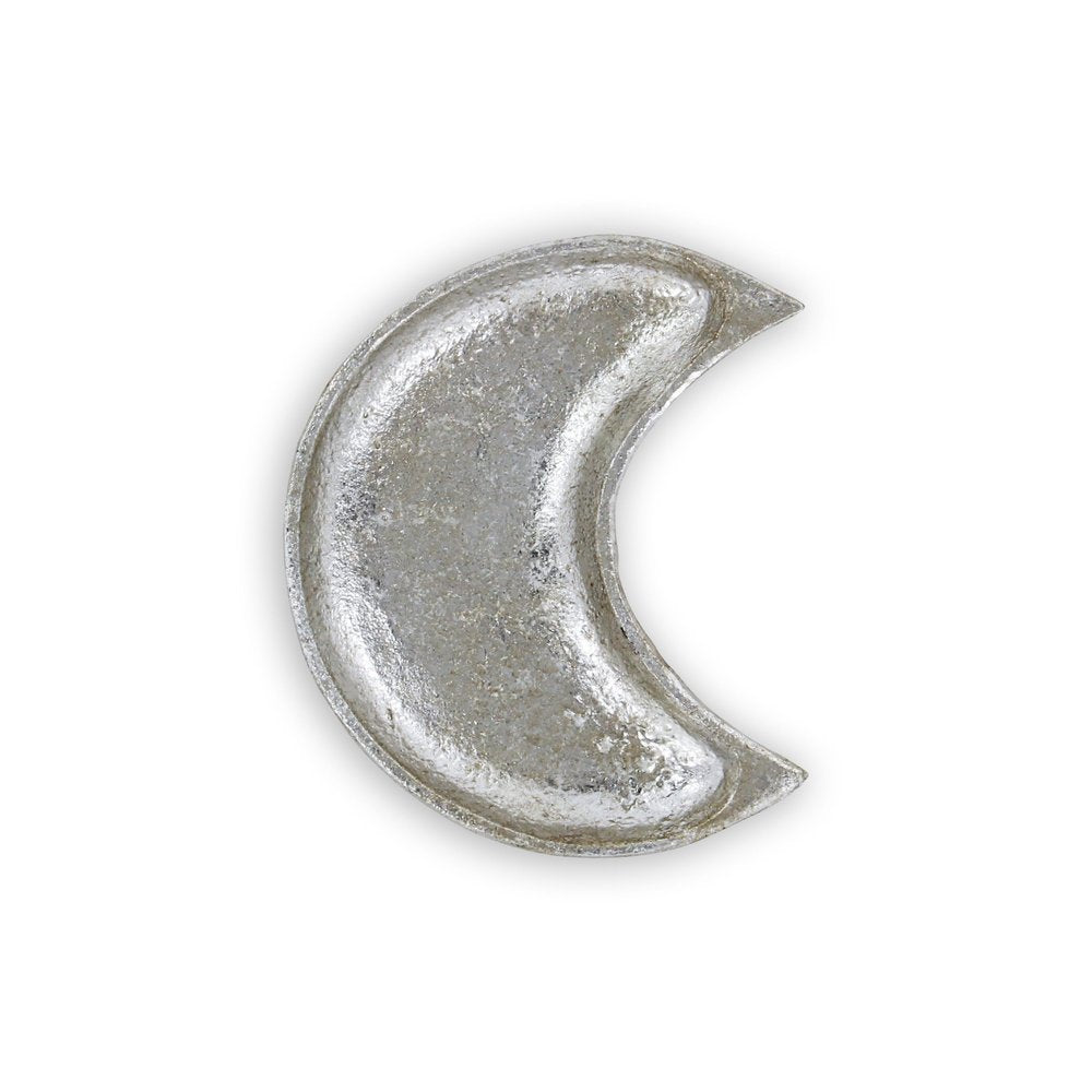7" Silver Crescent Cast Iron Vanity Tray HomeRoots