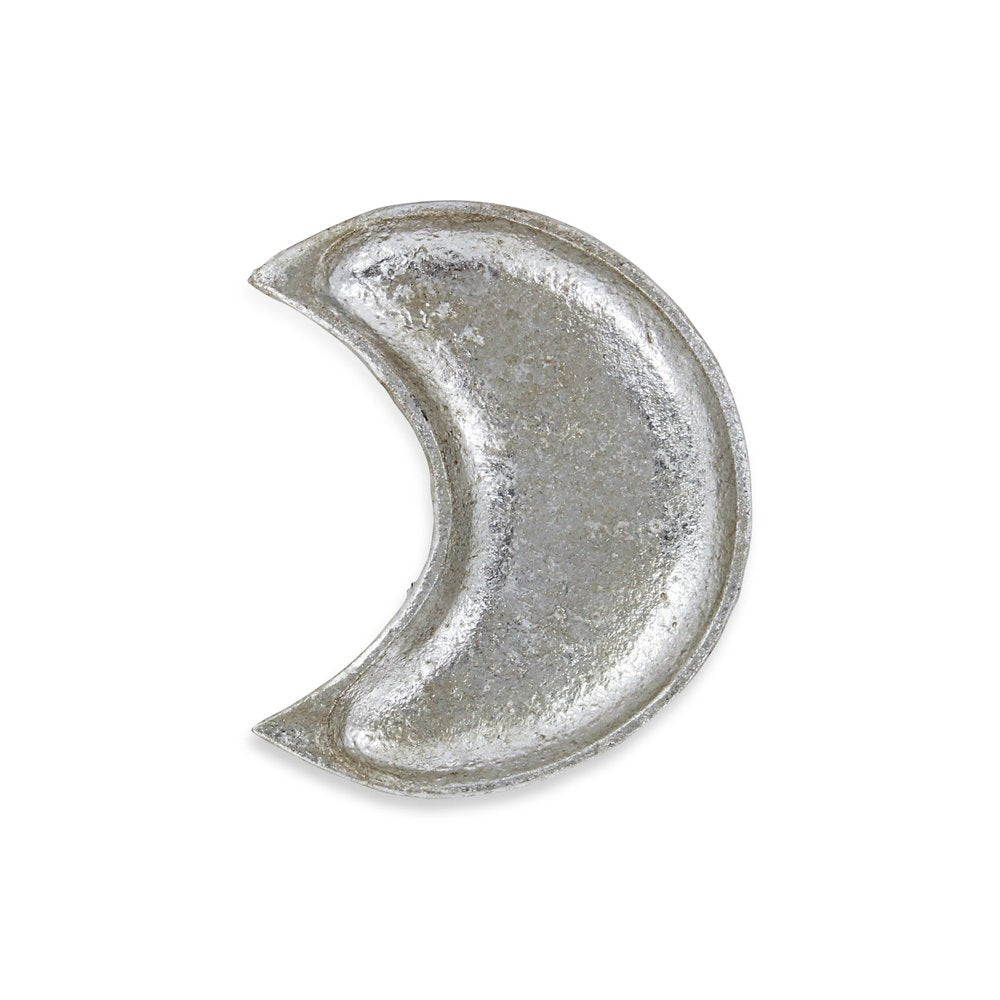 7" Silver Crescent Cast Iron Vanity Tray — view 2