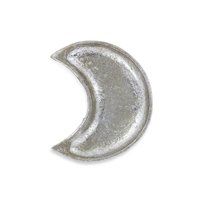 7" Silver Crescent Cast Iron Vanity Tray HomeRoots