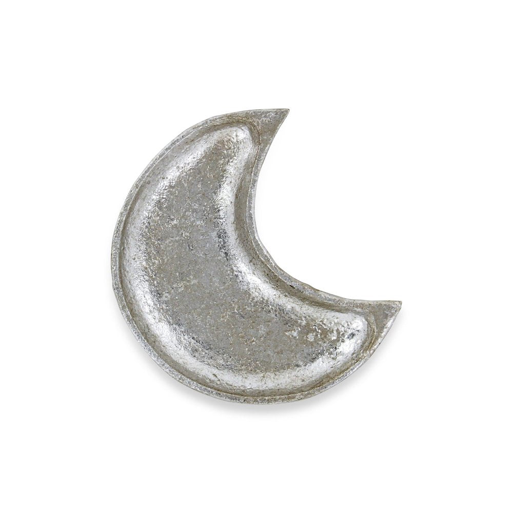 7" Silver Crescent Cast Iron Vanity Tray HomeRoots