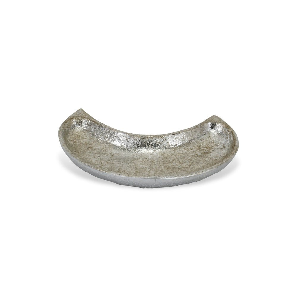 7" Silver Crescent Cast Iron Vanity Tray HomeRoots