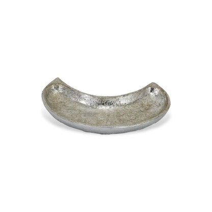 7" Silver Crescent Cast Iron Vanity Tray HomeRoots