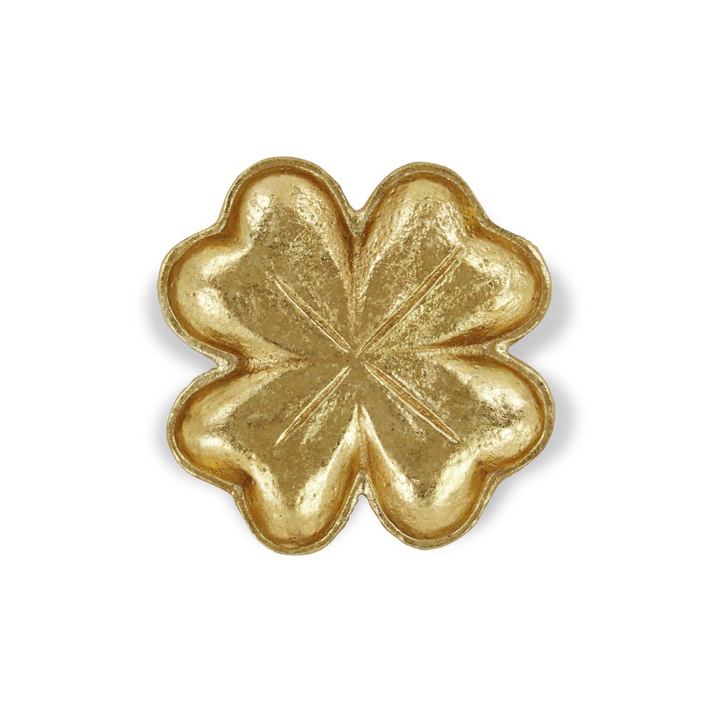 7" Gold Shamrock Metal Handmade Vanity Tray HomeRoots