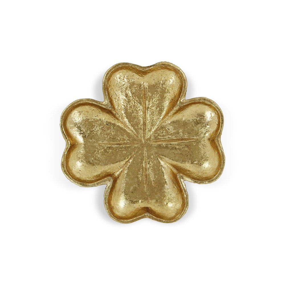 7" Gold Shamrock Metal Handmade Vanity Tray HomeRoots