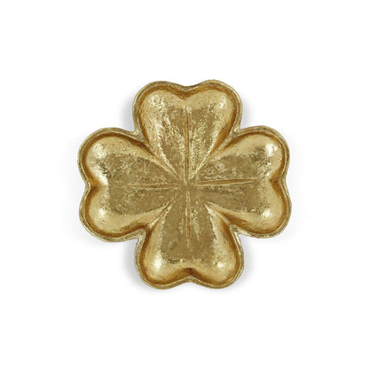 7" Gold Shamrock Metal Handmade Vanity Tray HomeRoots