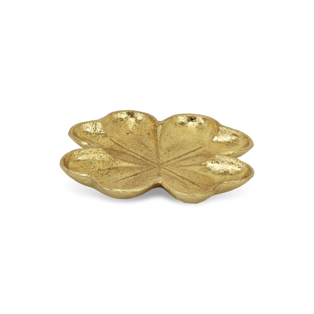 7" Gold Shamrock Metal Handmade Vanity Tray HomeRoots
